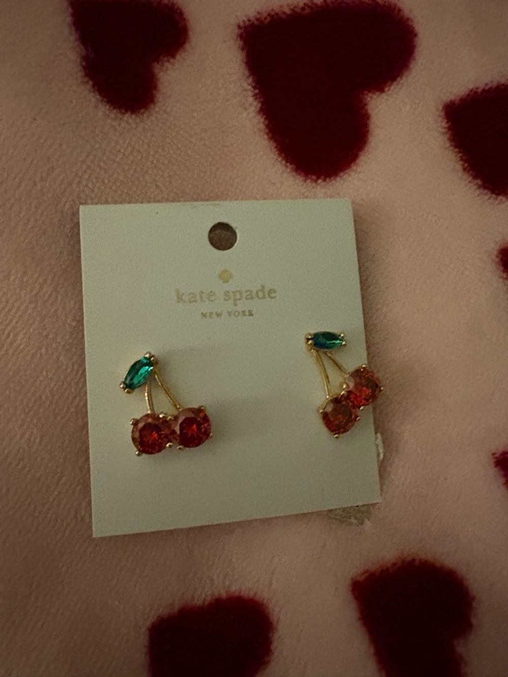 kate spade Cherry Stud Earrings - Red & Green